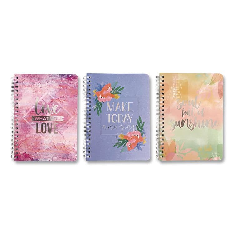 CAROLINA PAD, LLC Silver Lining Hardcover Journal, Medium/College Rule, Randomly Assorted Cover Designs and Colors, (80) 7 x 5 Sheets (CPP35000)