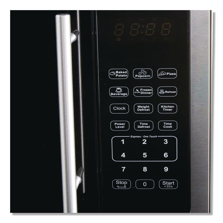 AVANTI 1.5 cu ft Countertop Microwave, 1,000 W, Stainless Steel/Black (AVAMT150V3S) thumbnail 4