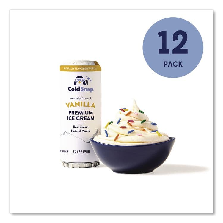 COLDSNAP Ice Cream Pod, Vanilla, 5.2 oz Single Serve Pod for ColdSnap Machine, 12/Carton (CDS600038) thumbnail 2