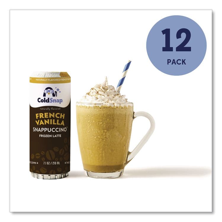 COLDSNAP French Vanilla Snappuccino Frozen Latte Pod, 7. 1 oz Pod for ColdSnap Machine, 12/Carton (CDS600041) thumbnail 2