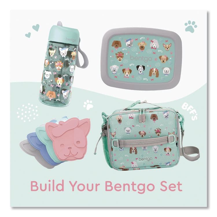 BENTGO Puppy Love Plastic Water Bottle, 15 oz, Multicolor (BEODWB1PPY) thumbnail 4
