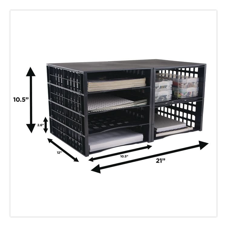 ADVANTUS CORPORATION Literature Organizer, 8 Sections, 21 x 12.25, Black (AVT39443) thumbnail 2
