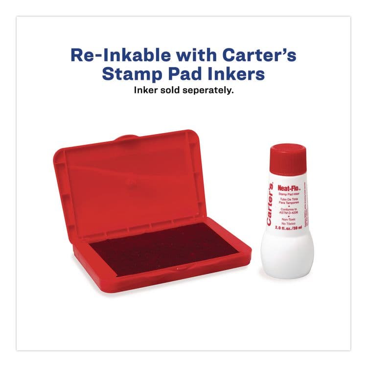 AVERY PRODUCTS CORPORATION Pre-Inked Felt Stamp Pad, 4.25 x 2.75, Red, 36/Carton (AVE21071CT) thumbnail 4