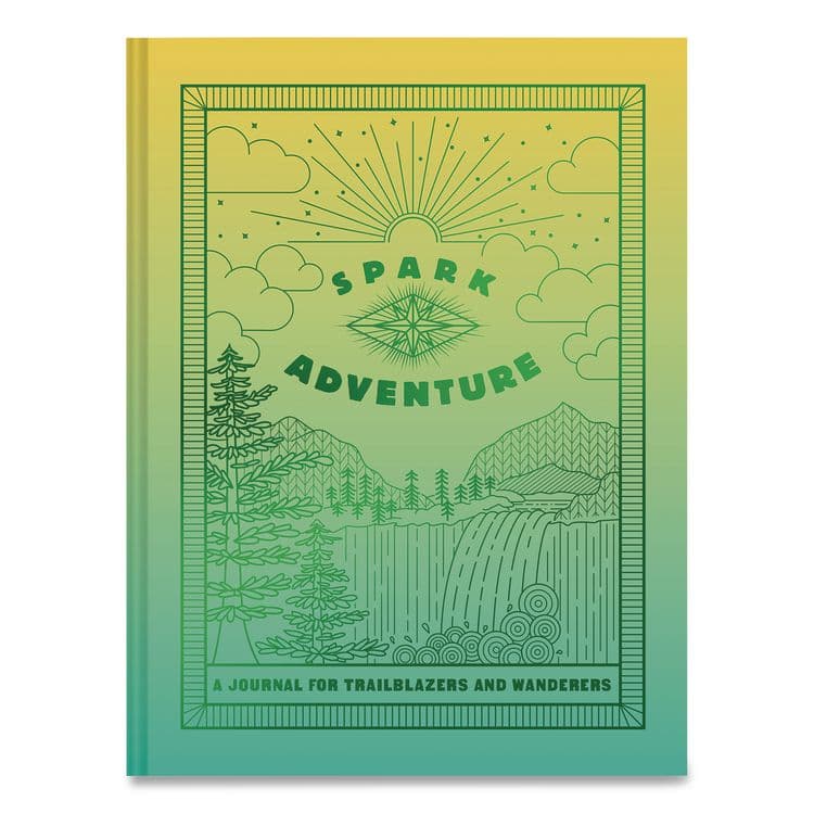 CHRONICLE BOOKS Guided Journal: Spark Adventure - A Journal for Trailblazers and Wanderers, Green/Gold Cover, (88) 8 x 6 Sheets (CHB978179722216)