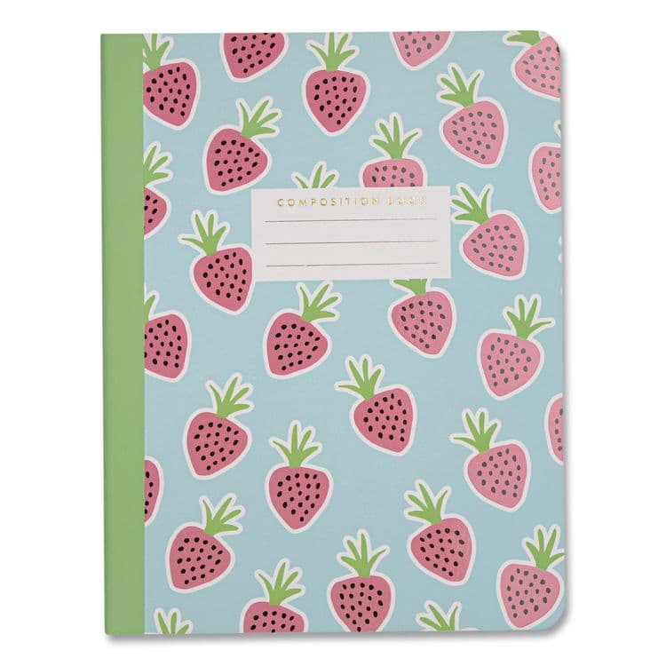 DESIGNWORKS INK Designer Composition Book, Randomly Assorted Banana and Strawberry Cover Designs, Wide/Legal Rule, (80) 9.75 x 7.5 Sheets (DWOTCOMPA114ST) thumbnail 3