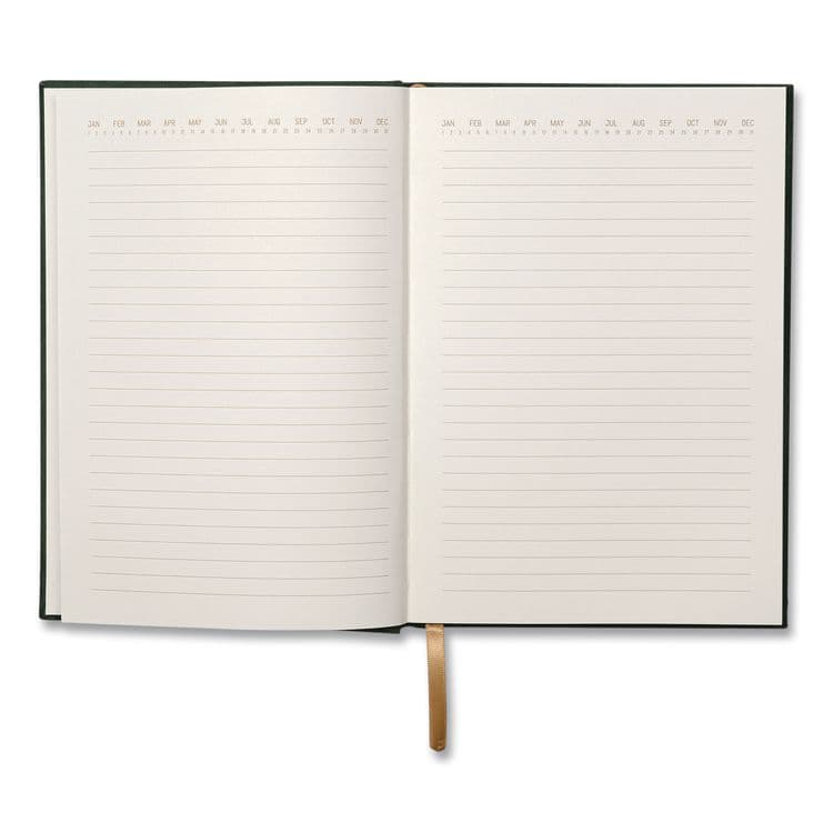 DESIGNWORKS INK Hardcover Journal, Narrow Rule, Green/Gold Soft-Touch Synthetic Suede Cover, (80) 7.88 x 5.5 Sheets (DWOTJB5824ST) thumbnail 3