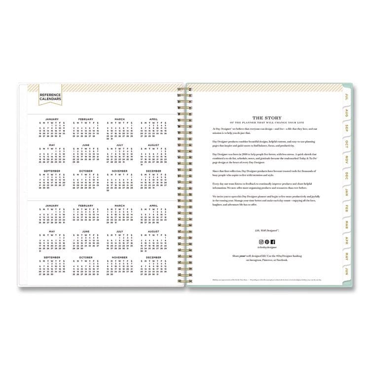 BLUE SKY Day Designer Secret Garden Mint Academic Weekly/Monthly Twin-Wire Notes Planner, 11 x 8.5, 12-Month: July 2025 to June 2026 (BLS137896A26) thumbnail 4