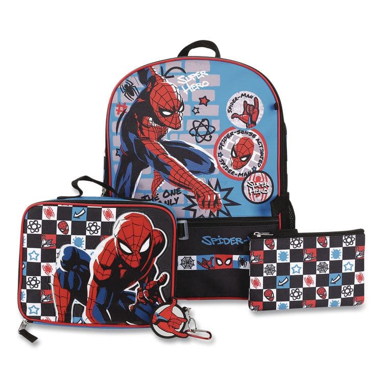 BIOWORLD MERCHANDISING Spiderman Kids 5-Piece Backpack Set, 16", Multicolor (BWRB1B7XT6USMSB) thumbnail 2