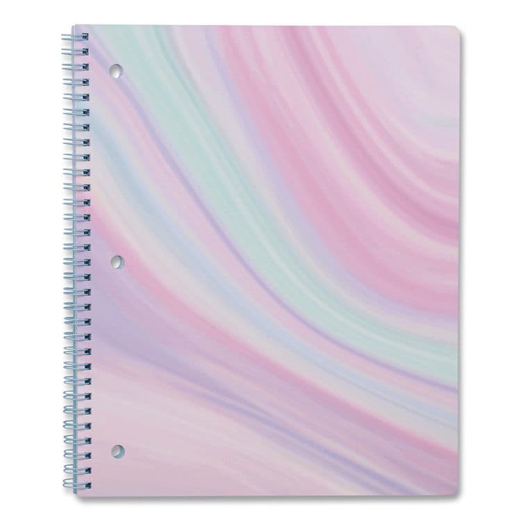 DESIGNWORKS INK Twin-Wire Notebook, Randomly Assorted Pastel Marble Cover Designs, 1-Subject, Medium/College Rule, (80) 10.5 x 8.5 Sheets (DWOTTWSA115ST)