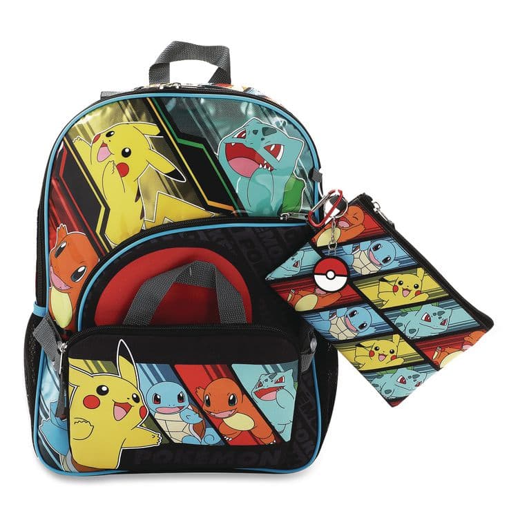 BIOWORLD MERCHANDISING Pokemon Kids 5-Piece Backpack Set, Multicolor (BWRB1B7Y0QPOKSB)