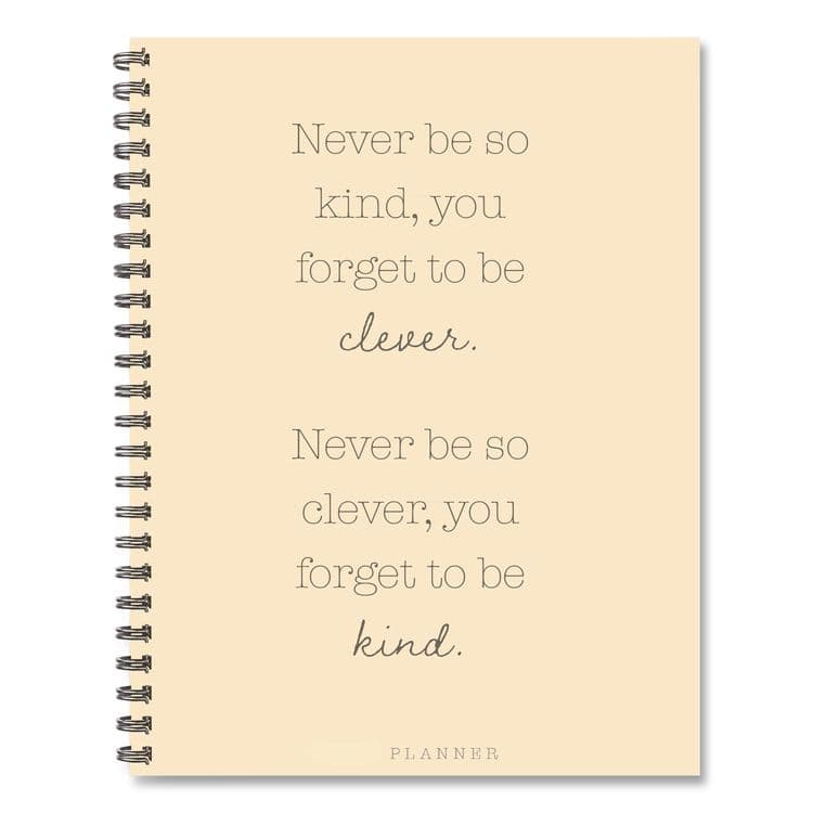 WILLOW CREEK PRESS Never Be So Kind Weekly/Monthly Planner, 11 x 8.5, Yellow Cover, 12-Month (Jan to Dec): 2026 (WPR58466)