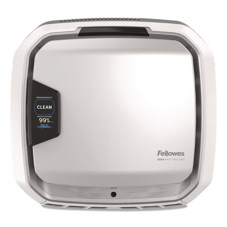 FELLOWES MFG. CO. AeraMax Pro AM3 PC H13 True HEPA Hardwired Wall-Mount Air Purifier, 550 sq ft Room Capacity, Stainless Steel (FEL9573001)