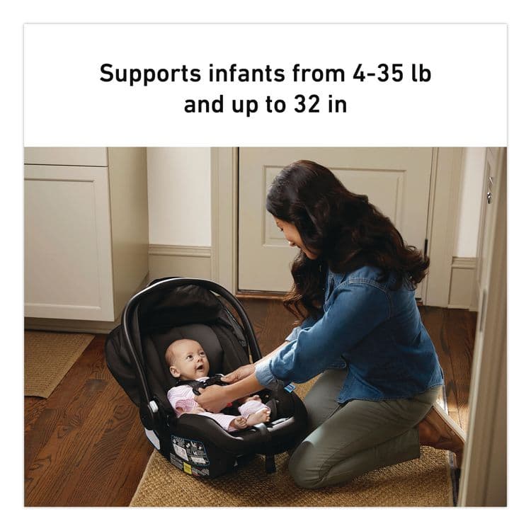 GRACO SnugRide SnugFit 35 ICS Car Seat, Supports Up to 35 lbs, 17.6 x 28 x 29.41, Gotham (GCO2121500) thumbnail 2