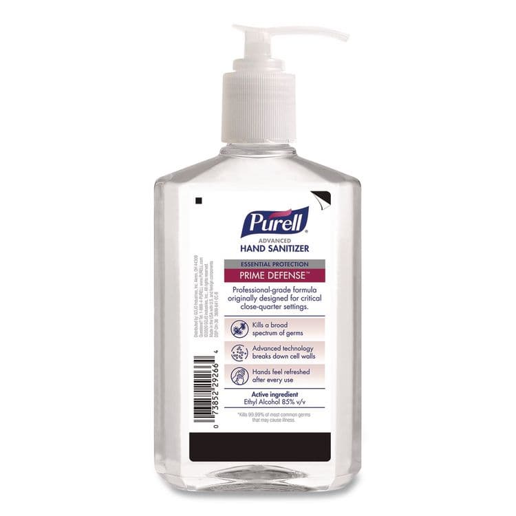 GO-JO INDUSTRIES Prime Defense Advanced 85% Alcohol Gel Hand Sanitizer, 12 oz Pump Bottle, Clean Scent, 12/Carton (GOJ369912CT) thumbnail 3
