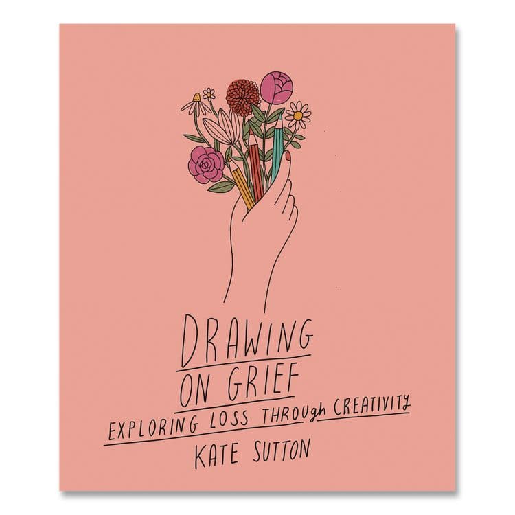 QUARTO PUBLISHING PLC Guided Journal: Drawing on Grief - Exploring Loss through Creativity by Kate Sutton, Pink Cover, (80) 6.25 x 5.3 Sheets (HBG978071127252)