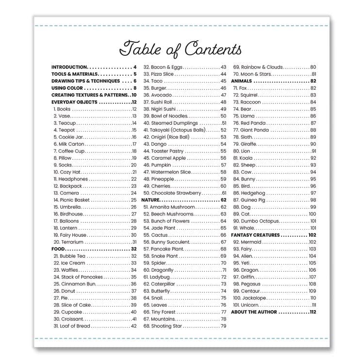 QUARTO PUBLISHING PLC 101 Super Cute Things to Draw Book, Written by Lauren Bergstrom, Paperback, All Ages, 112 Pages (HBG978076037501) thumbnail 2