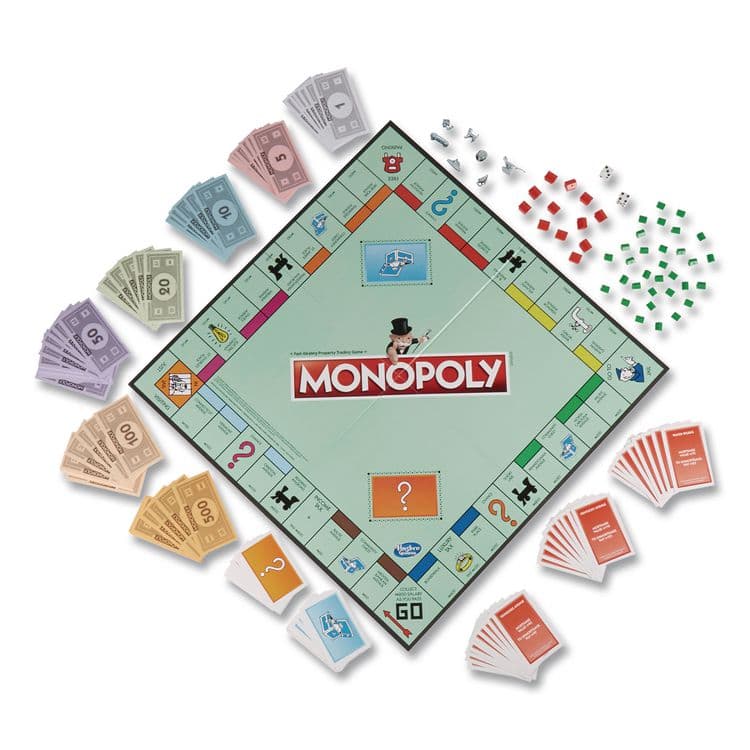HASBRO Monopoly New Edition Classic Board Game, 2 to 8 Players, Ages 8 and Up, 117 Pieces (HSBC1009) thumbnail 3