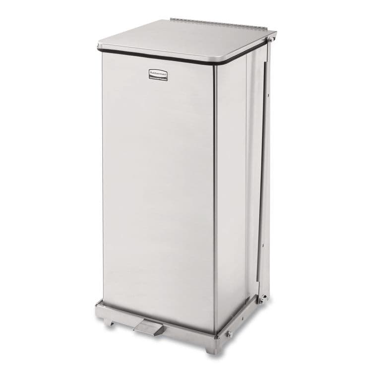 RUBBERMAID COMMERCIAL PROD. Defenders Heavy-Duty Steel Step Can, 13 gal, Steel, Stainless Steel (RCPST24SSPL)