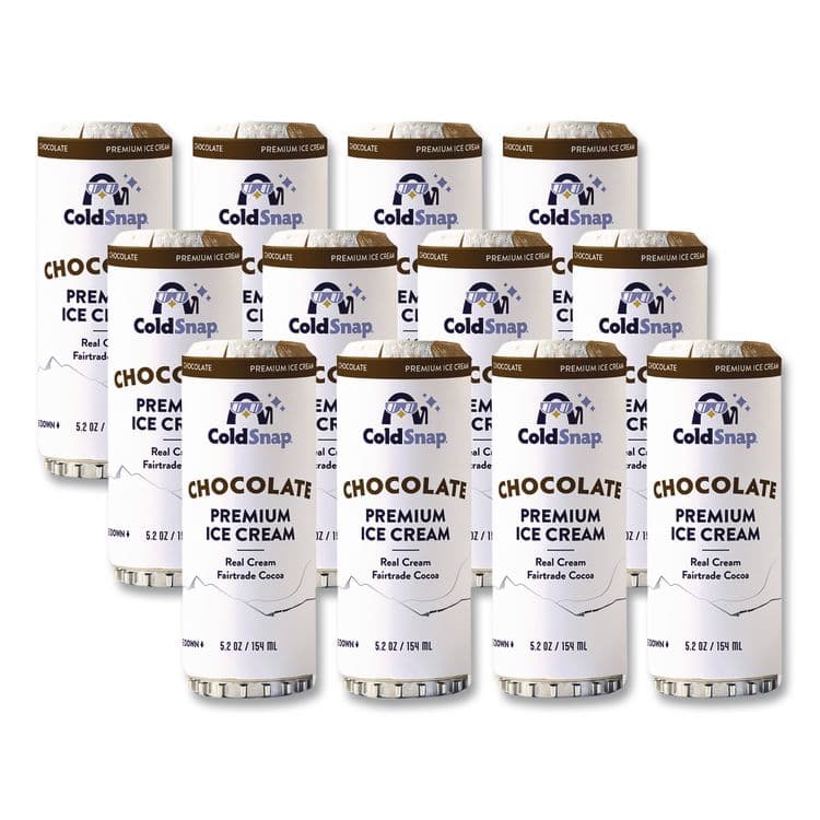 COLDSNAP Ice Cream Pod, Chocolate, 5.2 oz Single Serve Pod for ColdSnap Machine, 12/Carton (CDS600039)