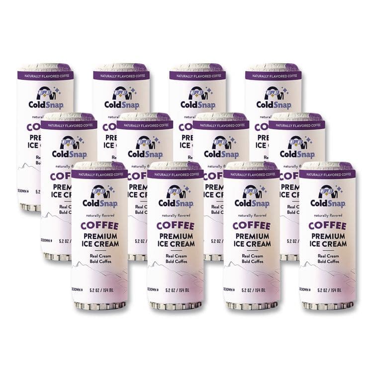 COLDSNAP Ice Cream Pod, Coffee, 5.2 oz Single Serve Pod for ColdSnap Machine, 12/Carton (CDS600089)