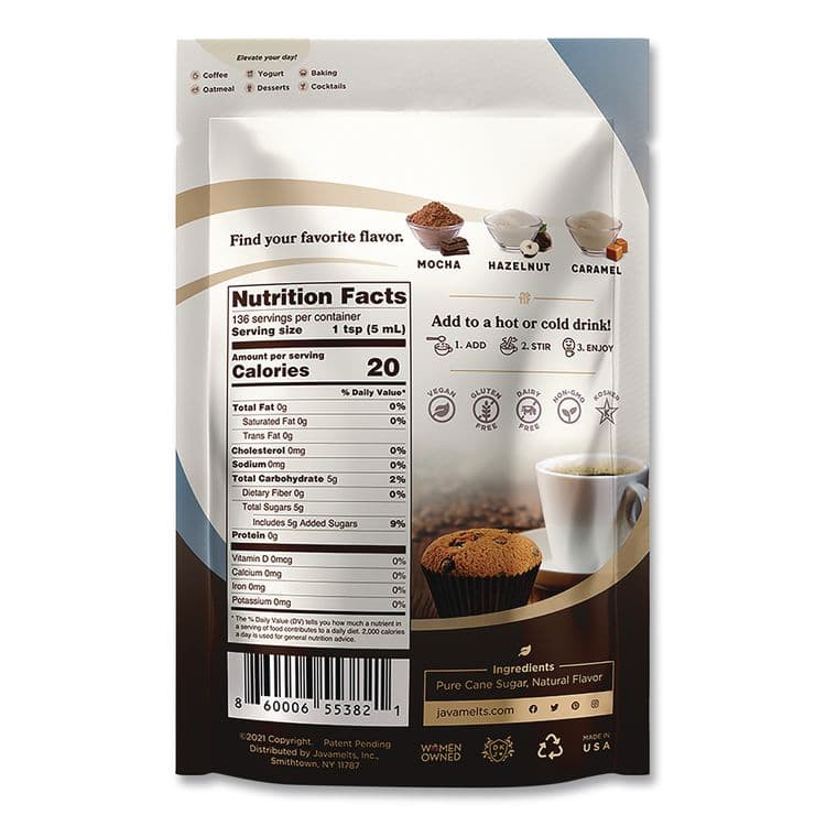 JAVAMELTS Flavored Sugar, French Vanilla, 1.5 lb Bag (JVMJMT55382) thumbnail 2