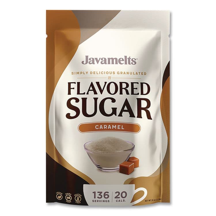 JAVAMELTS Flavored Sugar, Caramel, 1.5 lb Bag (JVMJMT55383)