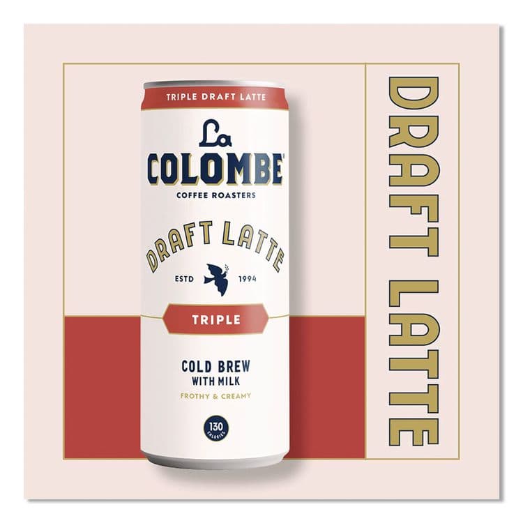 LA COLOMBE COFFEE ROASTERS Draft Latte Cold Brew, Triple Shot Espresso Latte, 11 oz Can, 12/Carton (LALLCT00501) thumbnail 3