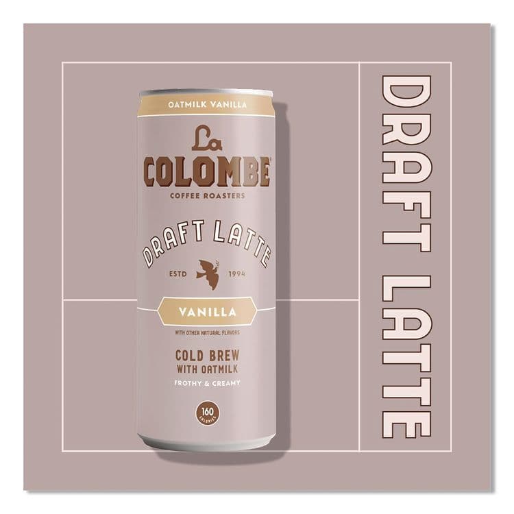 LA COLOMBE COFFEE ROASTERS Draft Latte Cold Brew, Vanilla Latte with Oat Milk, 11 oz Can, 12/Carton (LALLCT00521) thumbnail 3