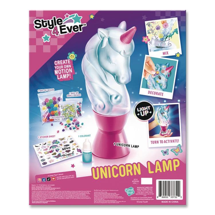CANAL TOYS Unicorn Moon Lamp Creator Kit with Beads, Stickers, Colorant, Confetti and Glitter, Ages 8 and Up (LTP22839012) thumbnail 3