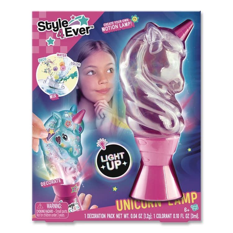 CANAL TOYS Unicorn Moon Lamp Creator Kit with Beads, Stickers, Colorant, Confetti and Glitter, Ages 8 and Up (LTP22839012)