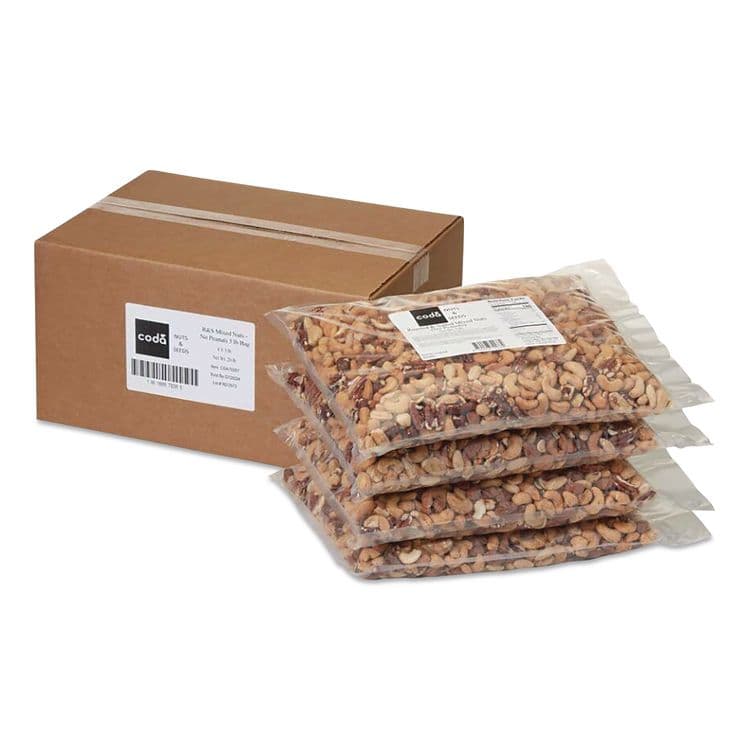 PERFORMANCE FOOD GROUP Coda Roasted and Salted Mixed Nuts, 5 lb Bag, 4/Carton (MMGCDA92926)