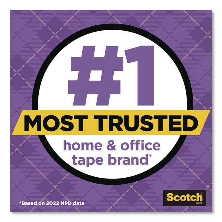 3M/COMMERCIAL TAPE DIV. Gift Wrap Tape with Dispenser, 1" Core, 0.75" x 50 ft, Clear, 6/Pack (MMM615SIOC) thumbnail 3