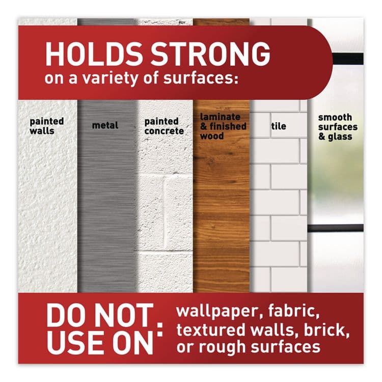 3M/COMMERCIAL TAPE DIV. Damage-Free Hanging Picture Hanging Strip Pairs, (8) XL (0.86 x 4.37), (6) L (0.75" x 3.65"), (2) Med (0.75 x 2.75), Black (MMM17218BLK16ES) thumbnail 3