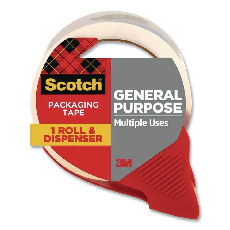 3M/COMMERCIAL TAPE DIV. General Purpose Packaging Tape with Dispenser, 3" Core, 1.88 x 84.2 yds, Clear (MMM335077RD36GC)