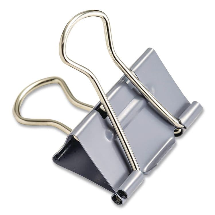 OFFICEMATE INTERNATIONAL CORP. EZ Binder Clips, (25) Small (0.75"), (25) Medium (1.25"), (5) Large (2"), Gray, 55/Pack (OIC99260)