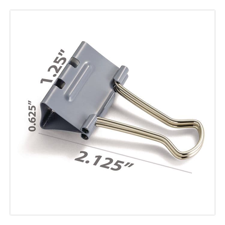 OFFICEMATE INTERNATIONAL CORP. EZ Binder Clips, Medium, Gray, 48/Pack (OIC99550) thumbnail 2