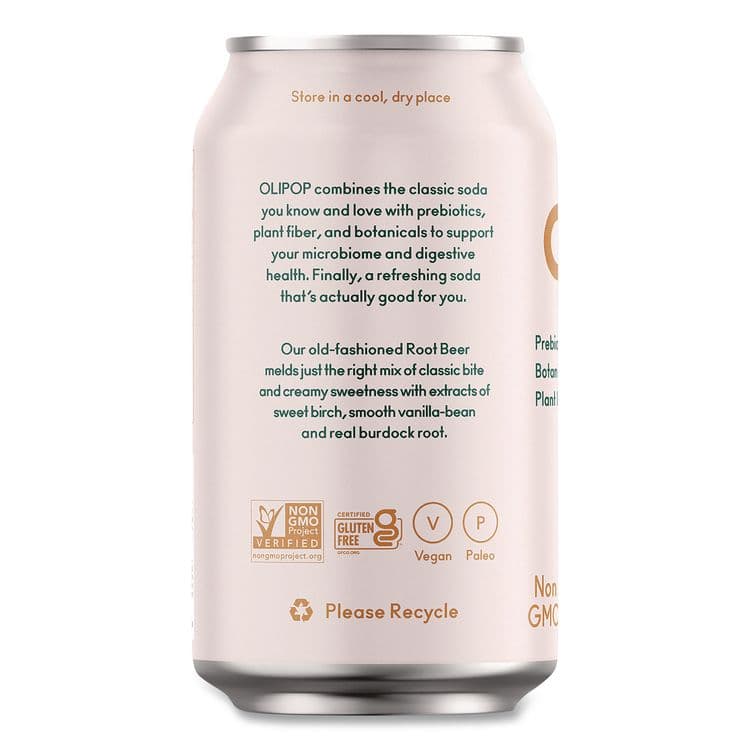 OLIPOP, Prebiotic Soda, Root Beer, 12 oz Can, 12/Carton (OLPICO70288) thumbnail 2