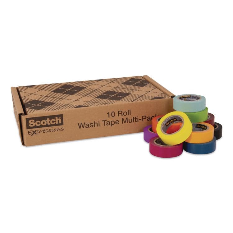 3M/COMMERCIAL TAPE DIV. Expressions Washi Tape, 0.59" x 32.75 ft, Assorted Colors, 10 Rolls/Pack (MMMC31710SIOC) thumbnail 3