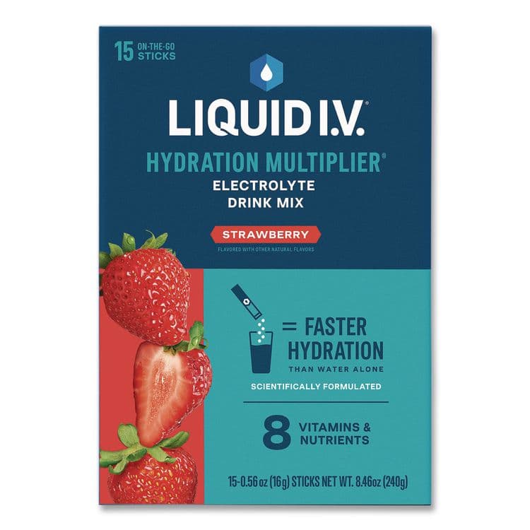 UNILEVER Hydration Multiplier, Strawberry, 0.56 oz Stick, 15/Pack (LQVEHC47495)