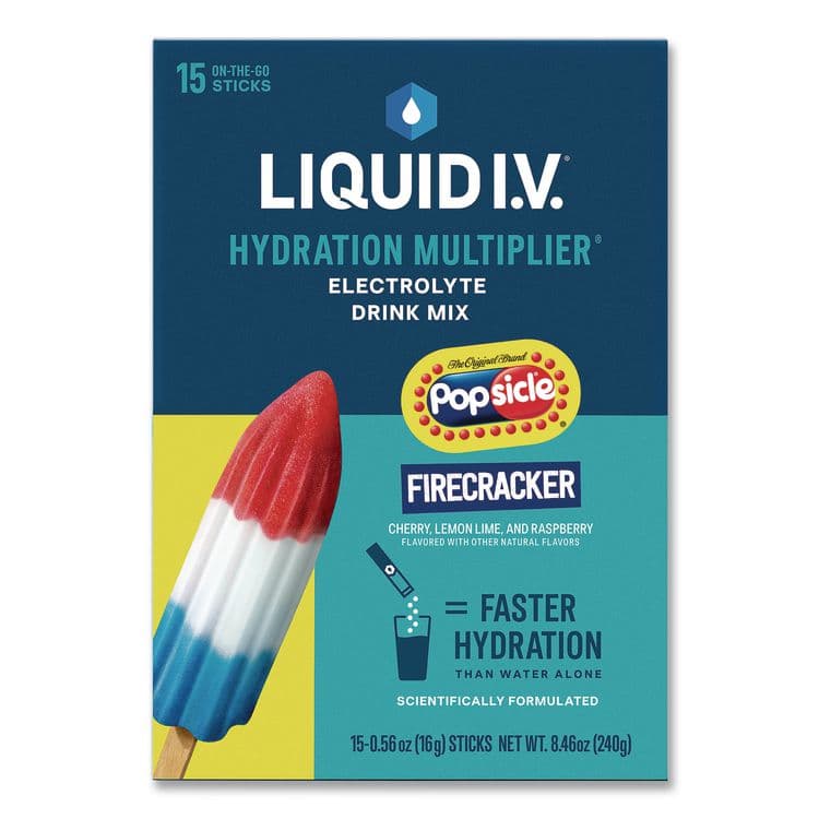 UNILEVER Hydration Multiplier, Popsicle Firecracker, 0.56 oz Stick, 15/Pack (LQVEHC97102)