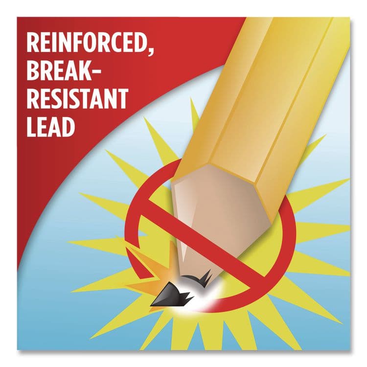 SANFORD EverStrong #2 Woodcase Pencils, HB (#2), Black Lead, Yellow Barrel, 72/Pack (PAP2105642) thumbnail 3