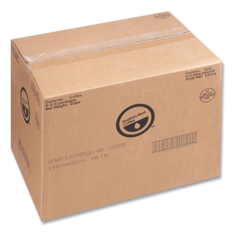 SEATTLE'S BEST COFFEE, LLC Henry's Espresso, 5 lb Bag, 4/Carton (SEA00429CT) thumbnail 4