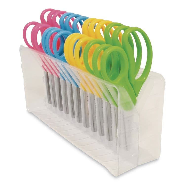 ACME UNITED CORPORATION KleenEarth Rice Husk Kids Scissors, Blunt Tip, 5" Long, Straight Assorted Color Handles, 12/Pack (ACM00850) thumbnail 2