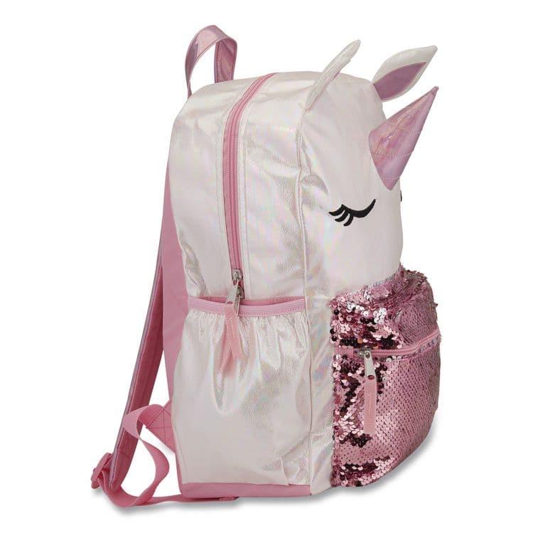 ACCESSORY INNOVATIONS LLC Adorable Unicorn Backpack, 12 x 5 x 16, White/Pink (AEIB21GC49266ST) thumbnail 2