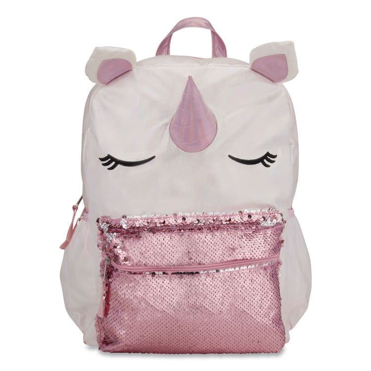 ACCESSORY INNOVATIONS LLC Adorable Unicorn Backpack, 12 x 5 x 16, White/Pink (AEIB21GC49266ST)