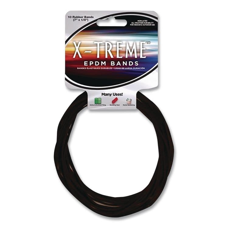 ALLIANCE RUBBER X-TREME EPDM Bands, Size 117B, Black, 10/Pack (ALL02002PK)
