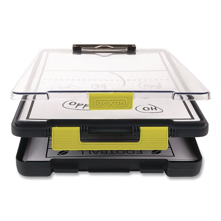 DEXAS INTL ClearView Clipcase Storage Clipboard, 0.35" Clip Capacity, Holds 8.87 x 12.25 Sheets, Gray/Yellow (DSE5717803) thumbnail 4