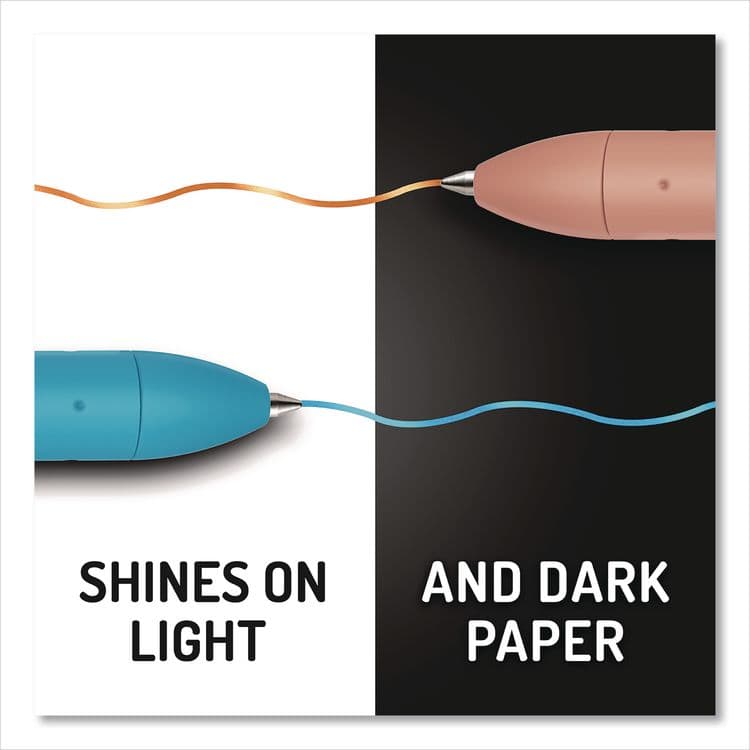 SANFORD InkJoy Gel Metallic Gel Pen, Retractable, Medium 0.8 mm, Assorted Ink and Barrel Colors, 6/Pack (PAP2209485) thumbnail 4