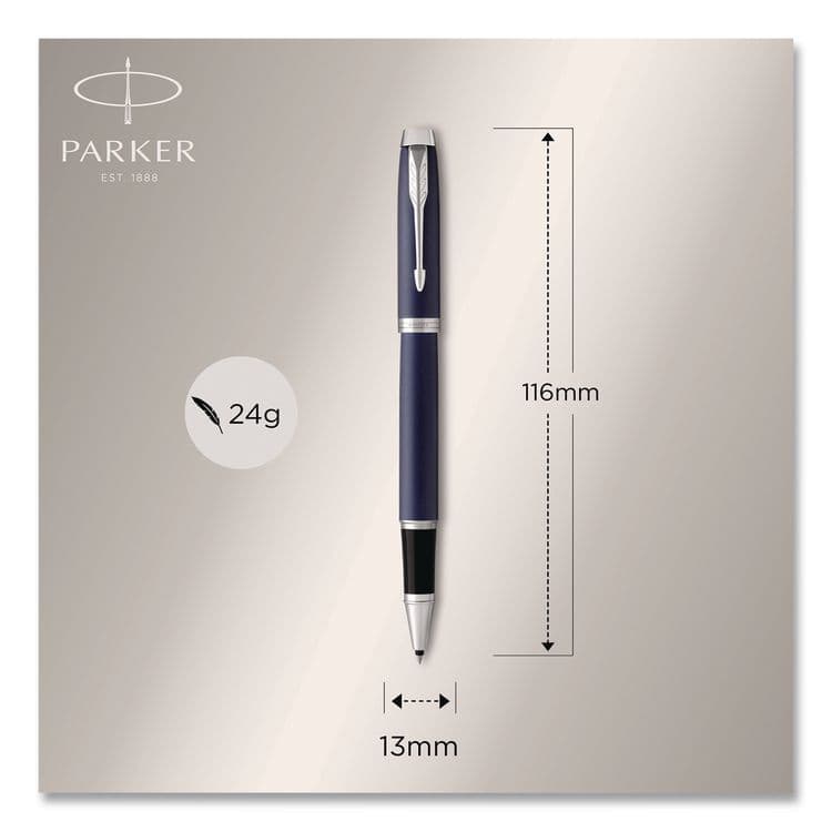 SANFORD IM Premium Rollerball Pen, Gift Box, Stick, Fine 0.7 mm, Black Ink, Black/Chrome Barrel (PAR1931661) thumbnail 3