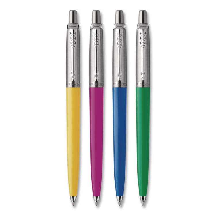 SANFORD Jotter Ballpoint Pen, Spirit of the 1990s Collection, Retractable, Medium 0.7 mm, Black Ink, Assorted Barrel Colors, 4/Pack (PAR2084405)